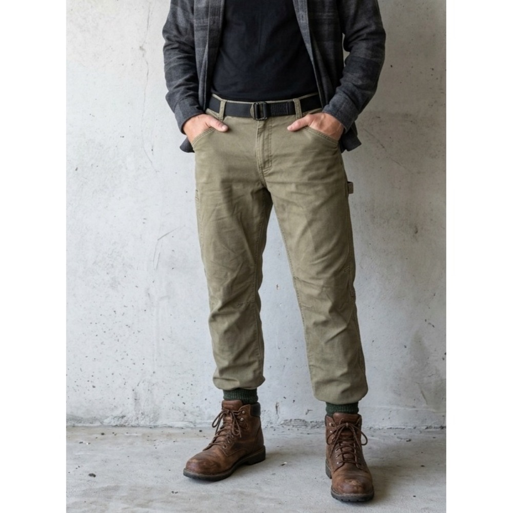 The North Face Canvas Gorpcore Workwear Utility Hiking Carpenter Pants Green 40
